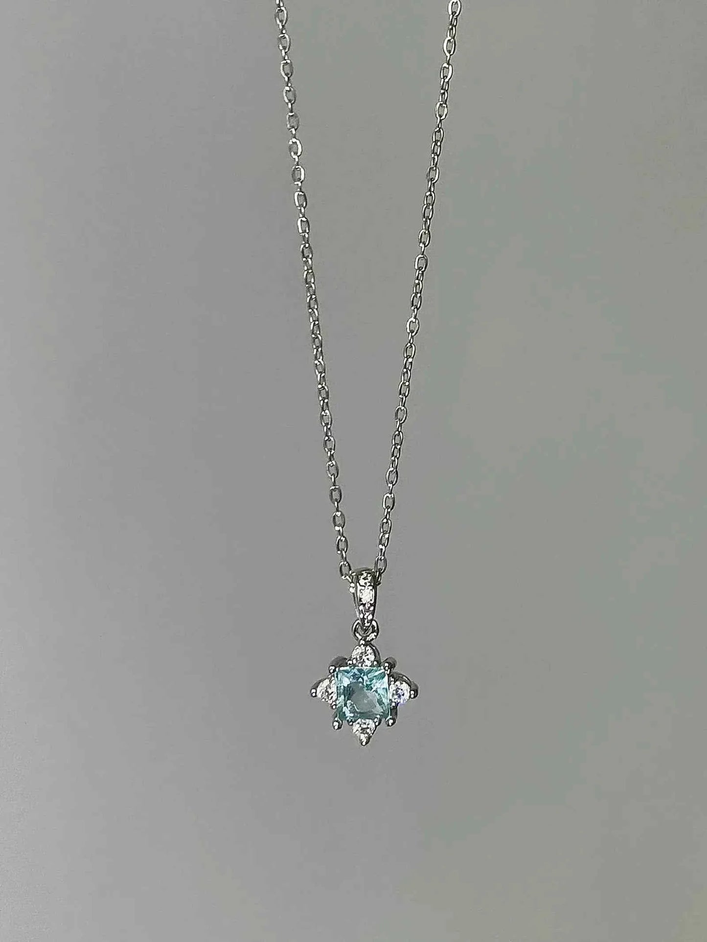 "Blue Starlight Droplet" Star Necklace - Delicate, Elegant, and Cool Chic.