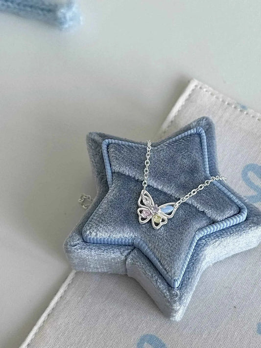 "Charming Butterfly Forest" 925 Sterling Silver Necklace - Sweet, Elegant, and Unique.