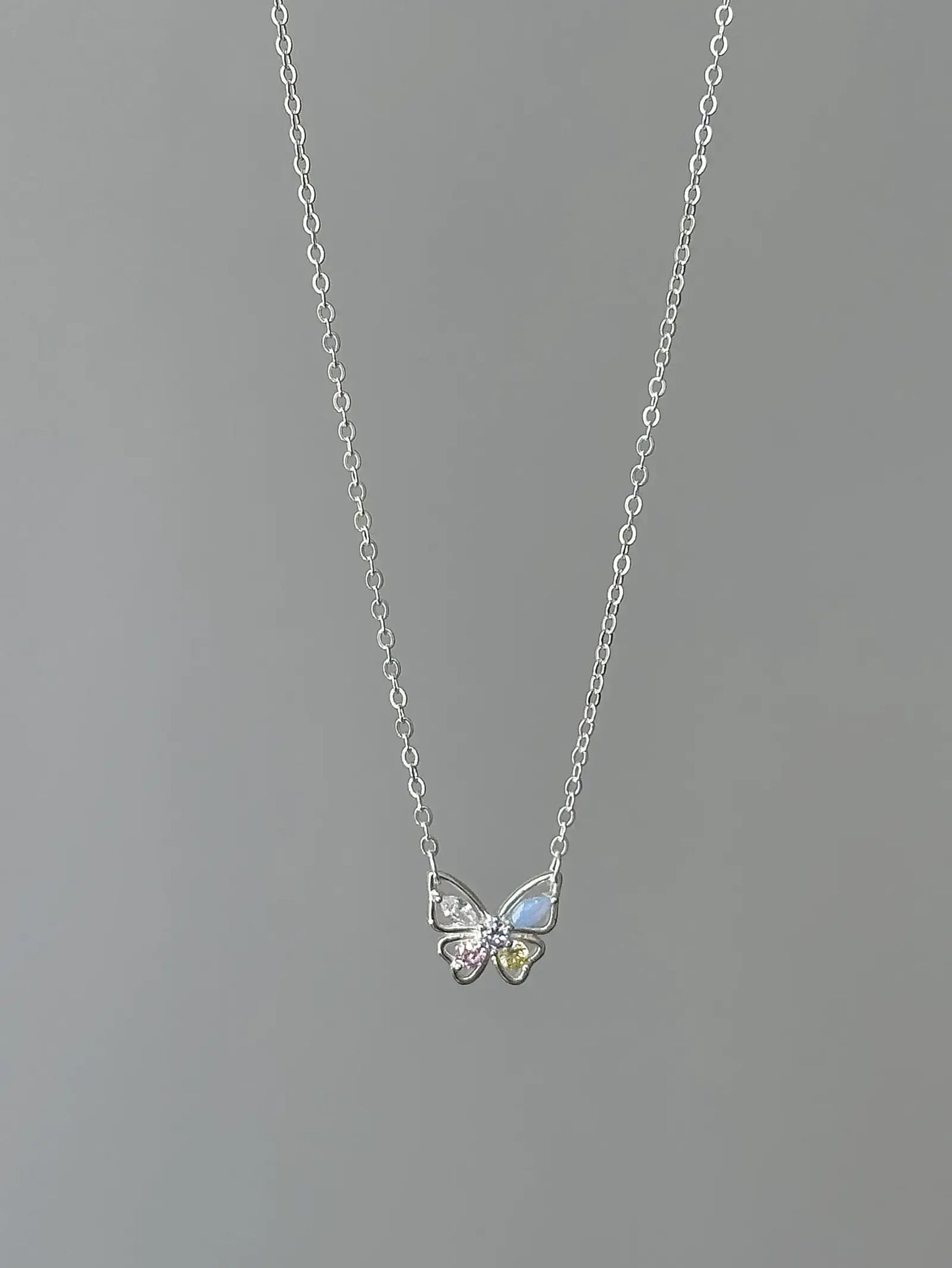 "Charming Butterfly Forest" 925 Sterling Silver Necklace - Sweet, Elegant, and Unique.