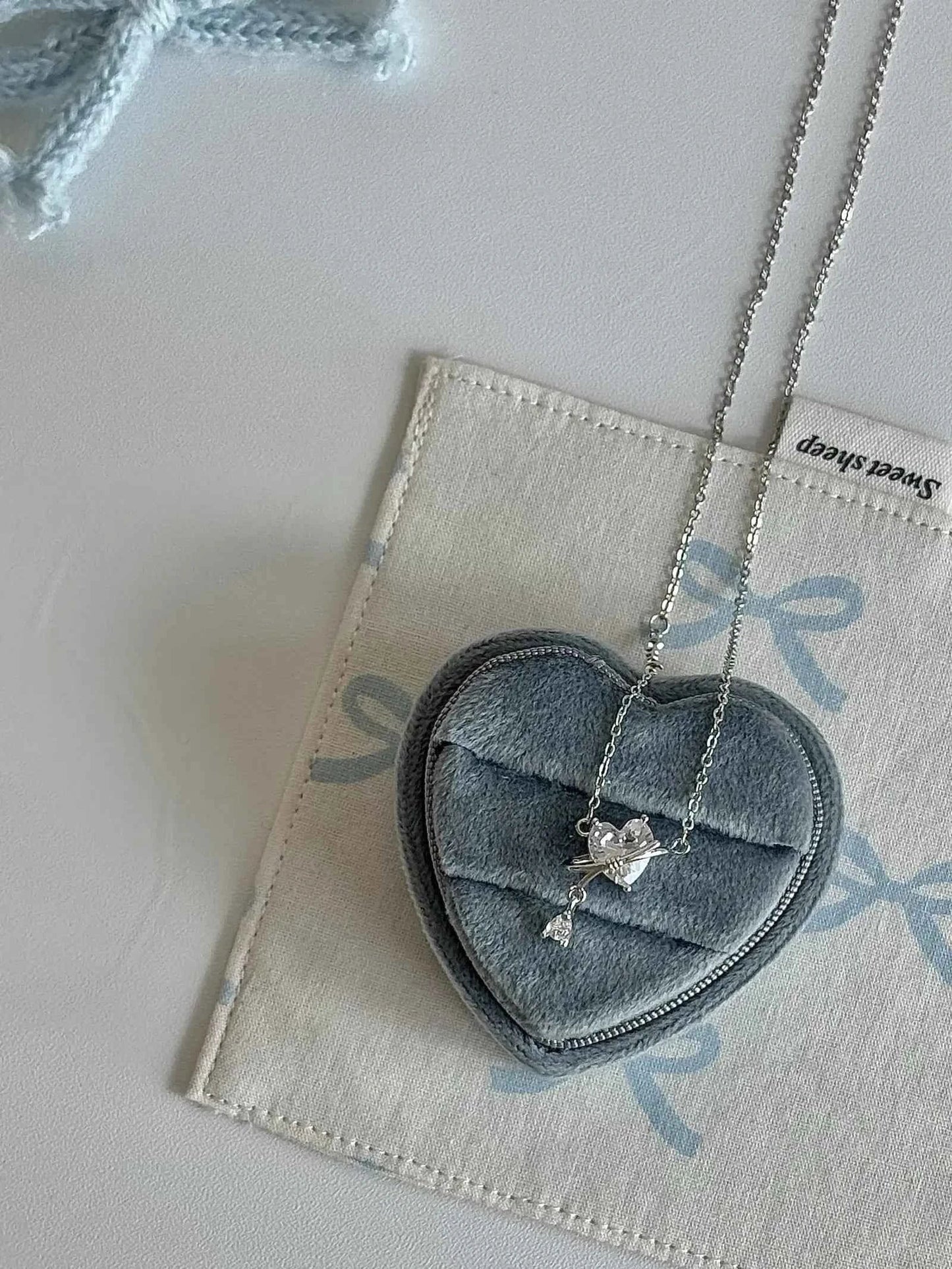 "Beating Heart Trail" 925 Sterling Silver Heart Pendant Necklace - Sweet, Elegant, and Unique.