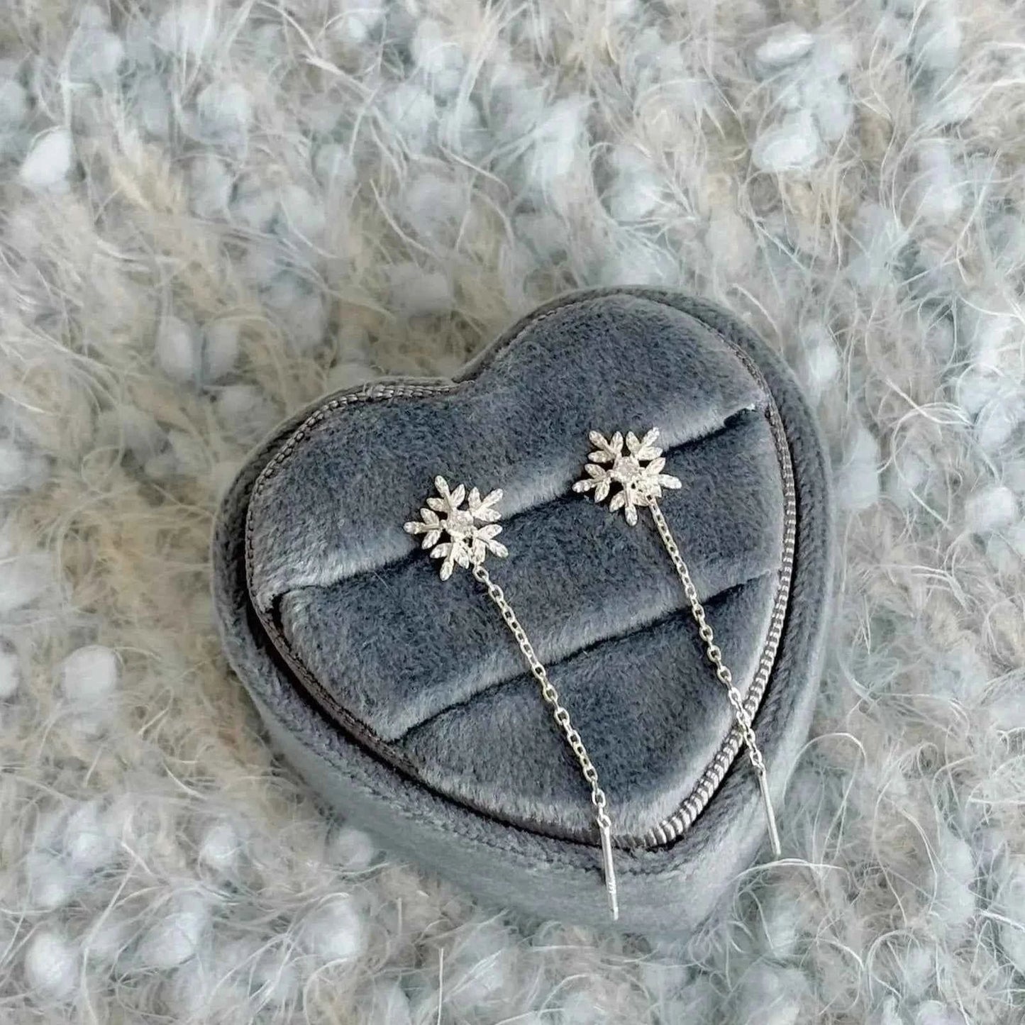 "Pure Snowflake Sparkle" 999 Pure Silver Earrings - Delicate, Versatile, and Hypoallergenic (Copy)
