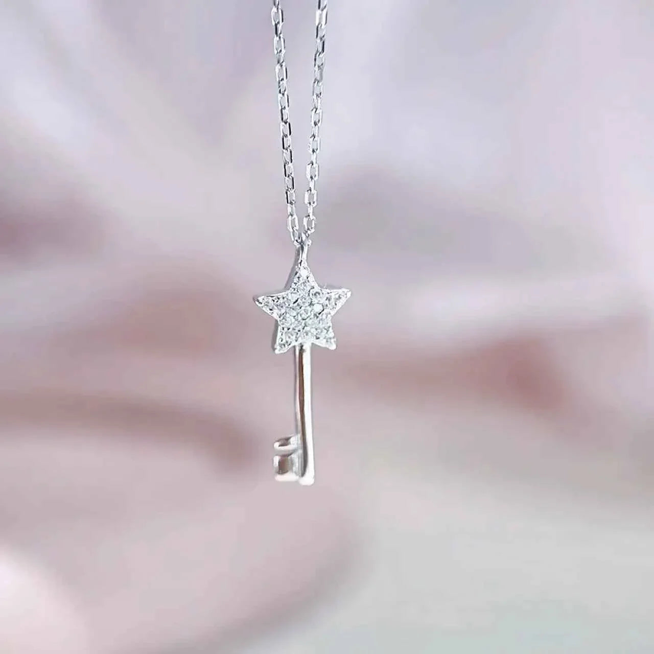 "Star Key" 925 Sterling Silver Necklace - Perfect Gift for Best Friends