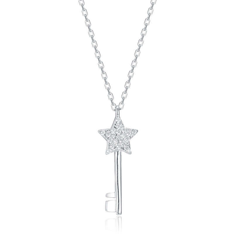 "Star Key" 925 Sterling Silver Necklace - Perfect Gift for Best Friends