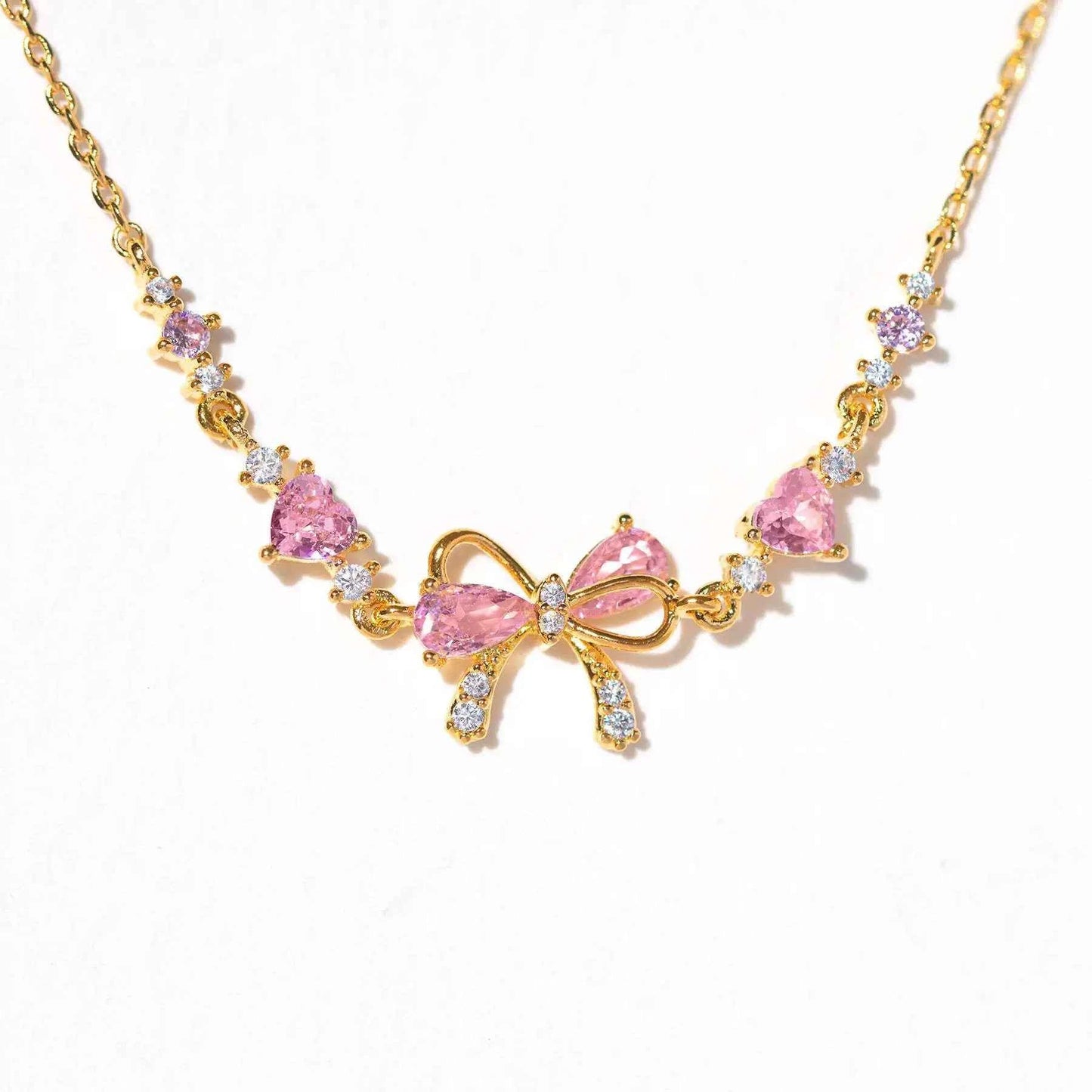 "Ballet Whisper" S925 Sterling Silver Pink Bow Bracelet