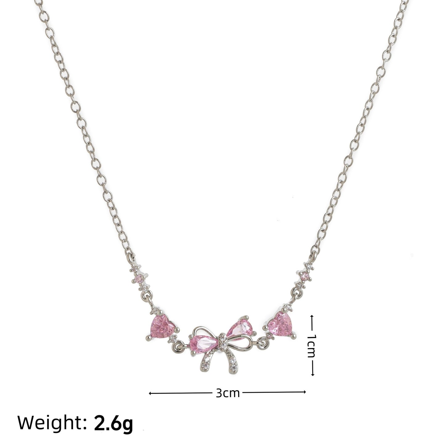 "Ballet Whisper" S925 Sterling Silver Pink Bow Bracelet