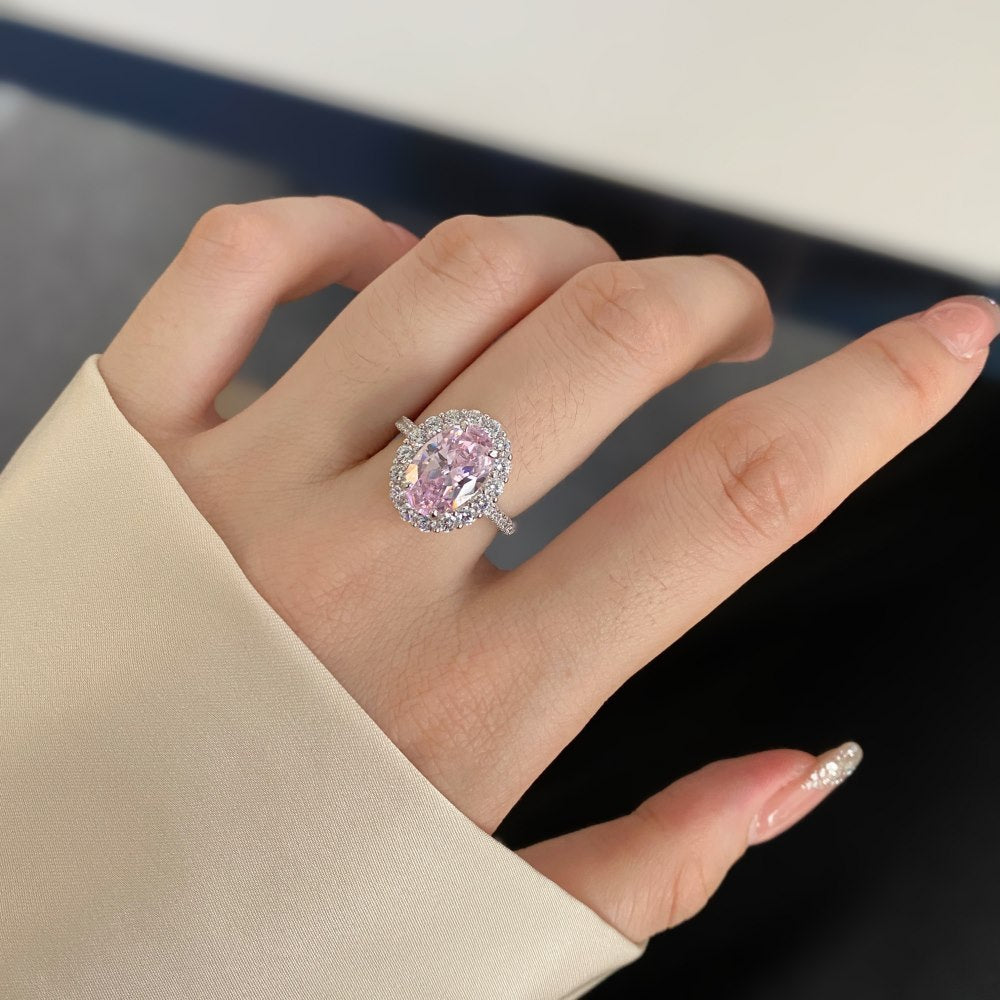 エレガントプリンセス – S925スターリングシルバーオーバルCZリング