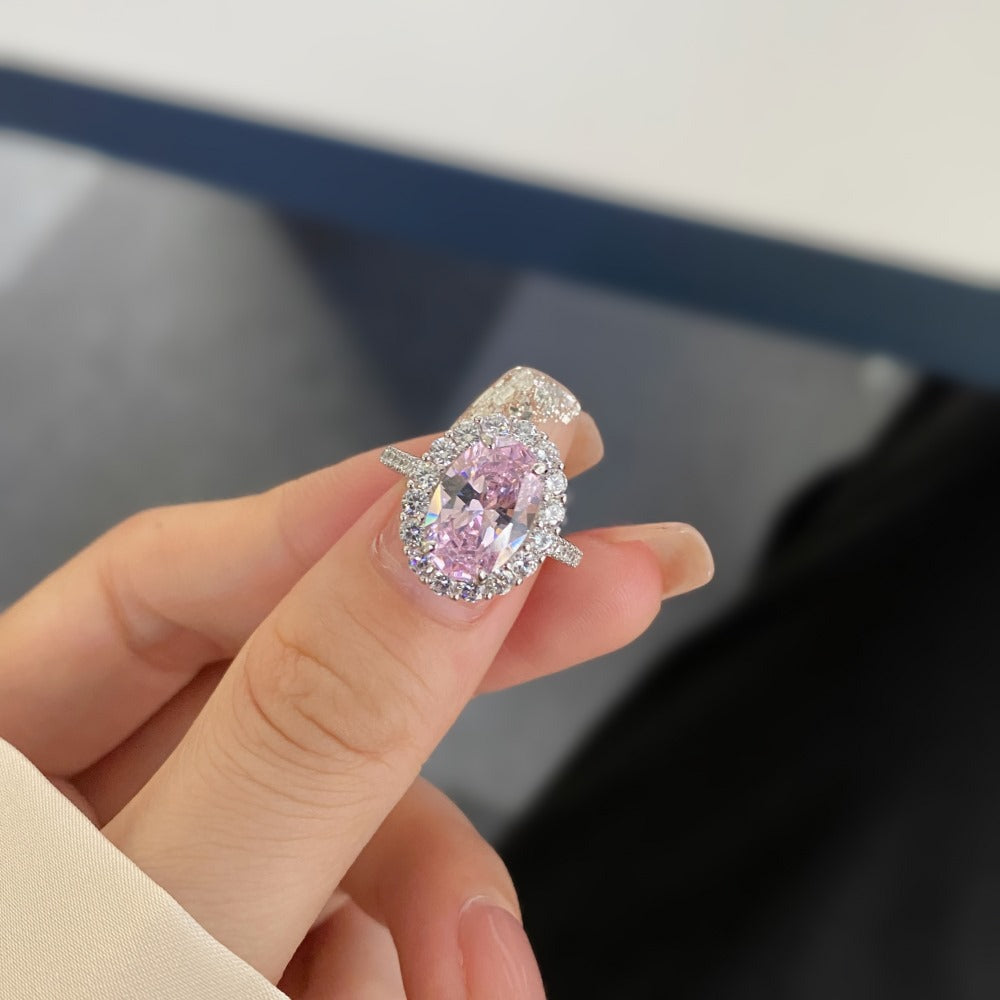 エレガントプリンセス – S925スターリングシルバーオーバルCZリング