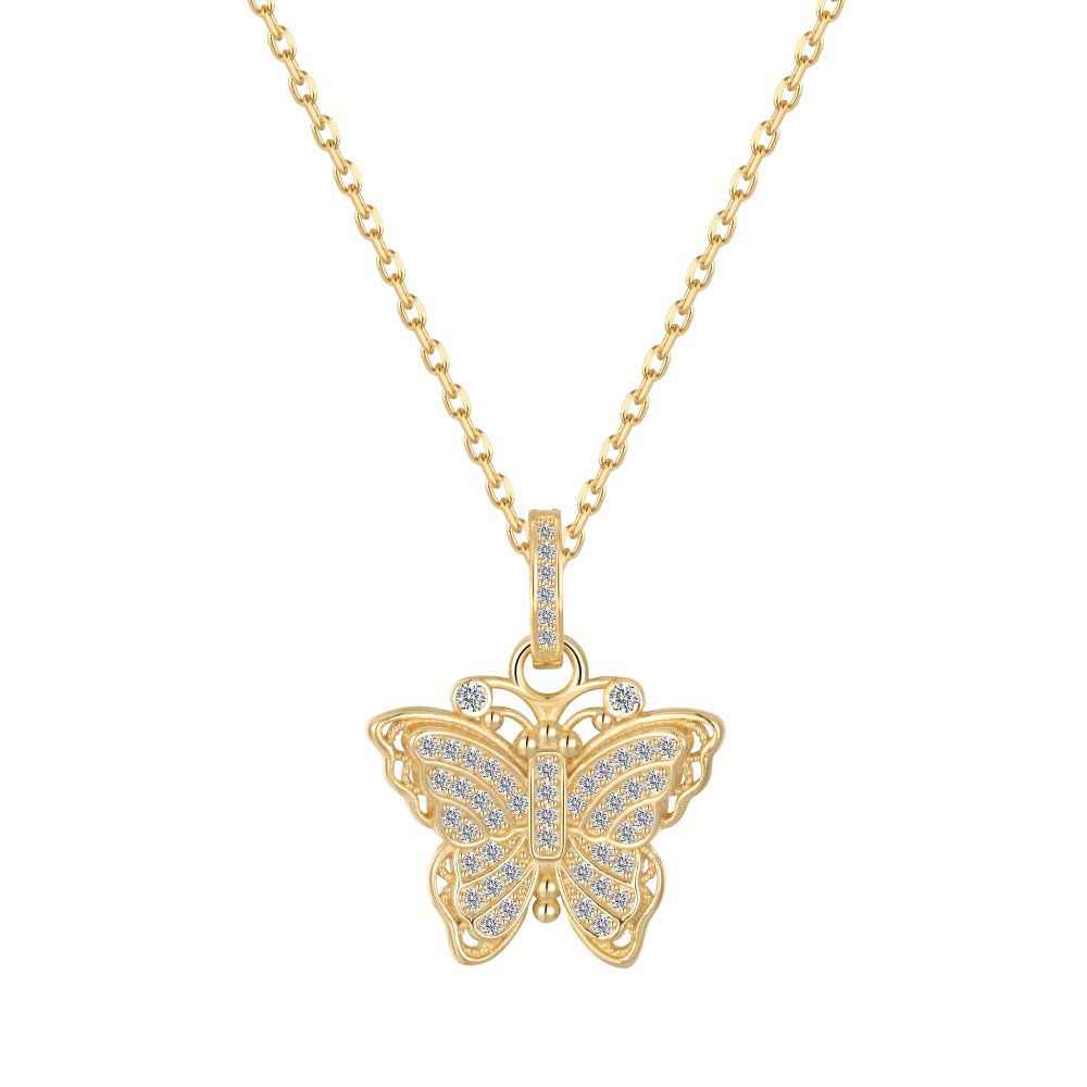 "Eternal Grace" 925 Sterling Silver Vintage Butterfly Necklace – Radiant Elegance (Copy)