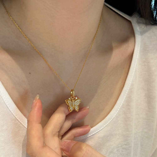 "Eternal Grace" 925 Sterling Silver Vintage Butterfly Necklace – Radiant Elegance (Copy)