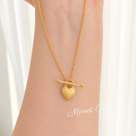 “Held Close” S925 Sterling Silver Shell Heart Lock Necklace