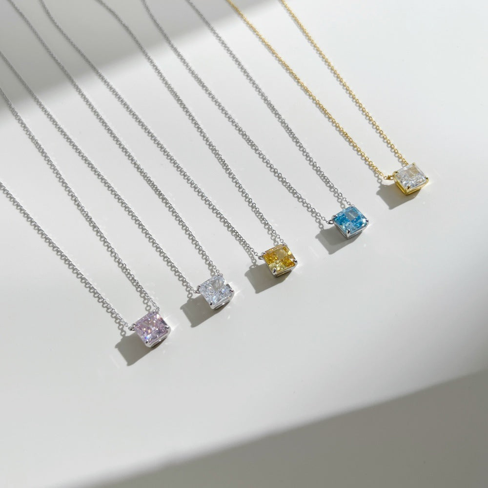 Ice Blossom – Premium S925 Silver Necklace with 8A CZ.