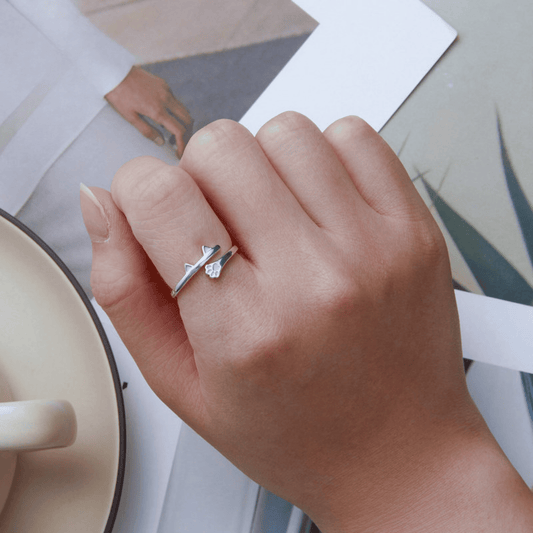 "Be Your Meow" 925 Sterling Silver Pink Cat Paw Adjustable Ring – Cute & Playful