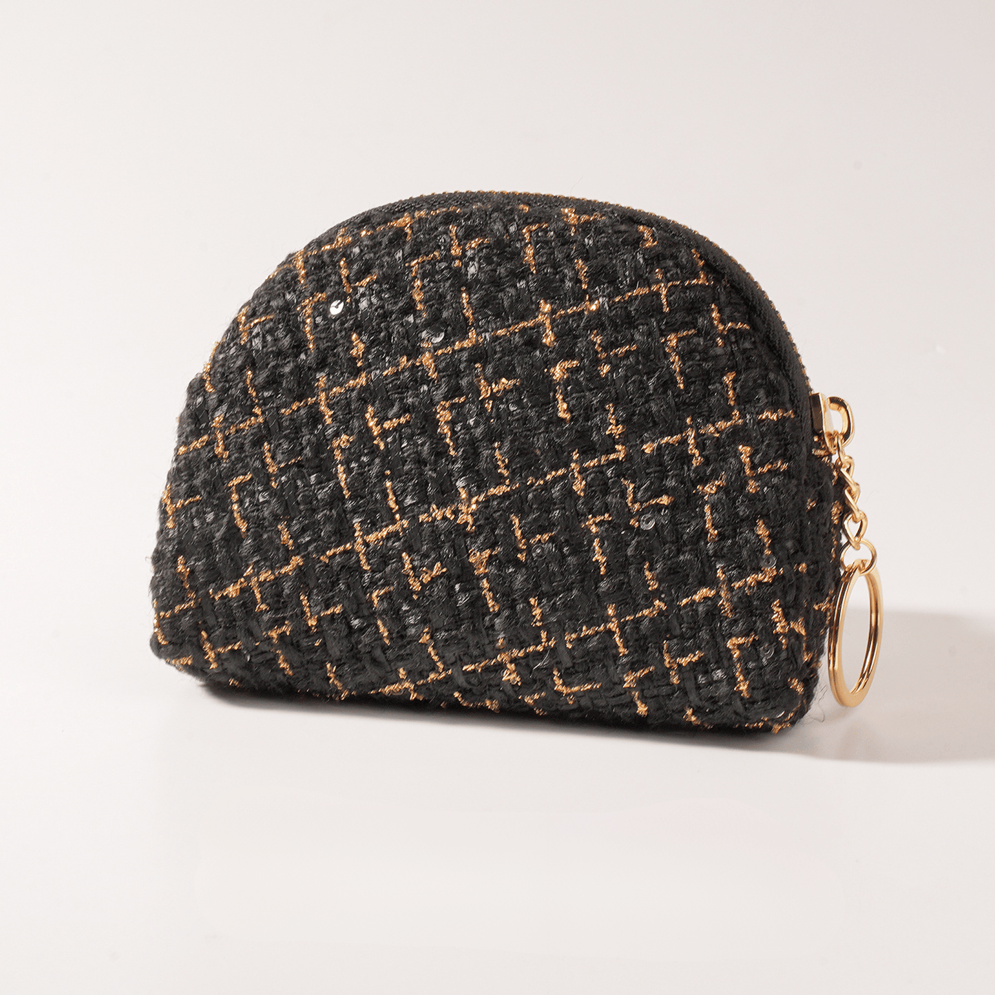 Monet Tweed Jewelry Pouch – Travel Zipper Case