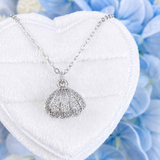 “Marina Pearl” S925 Sterling Silver Shell Pearl Necklace