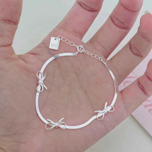 "Mini Butterfly" 925 Sterling Silver Snake-Chain Bracelet – Delicate & Graceful (Copy)