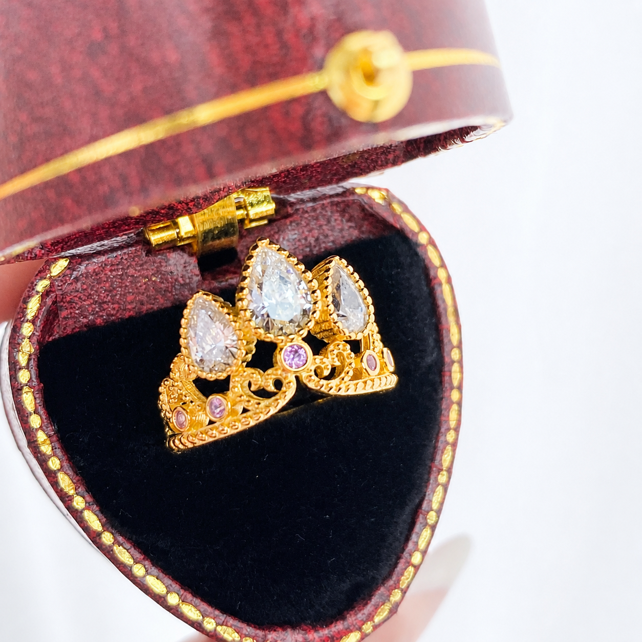“Nordic Tiara” S925 Sterling Silver Crown Zircon Ring