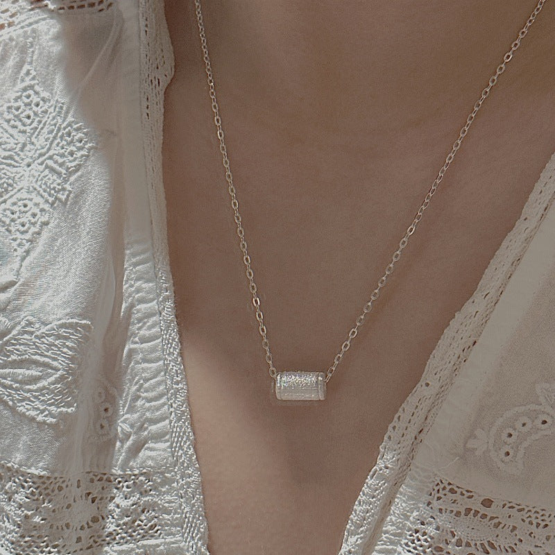 "Brushed Elegance" 925 Sterling Silver Necklace – Vintage-Inspired, Textured Finish