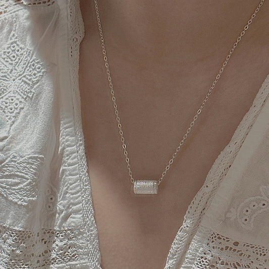 "Brushed Elegance" 925 Sterling Silver Necklace – Vintage-Inspired, Textured Finish