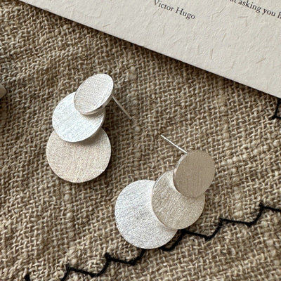 "Minimal Circles" 925 Sterling Silver Stud Earrings