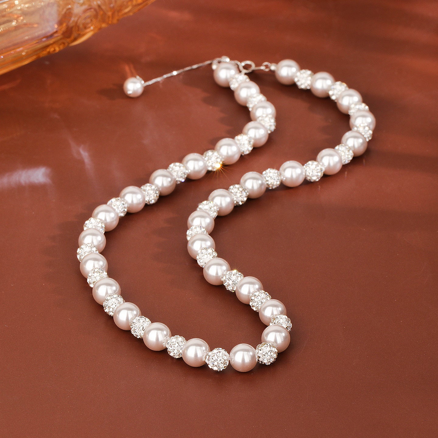 “Roselle Shambhala” S925 Sterling Silver Pearl Jewelry Set (Necklace & Bracelet)