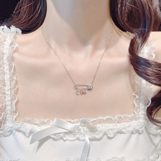 "Love Pin" 925 Sterling Silver Necklace