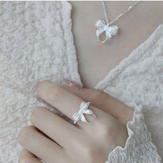 “French Bow” 925 Sterling Silver Jewelry Set — Original Design