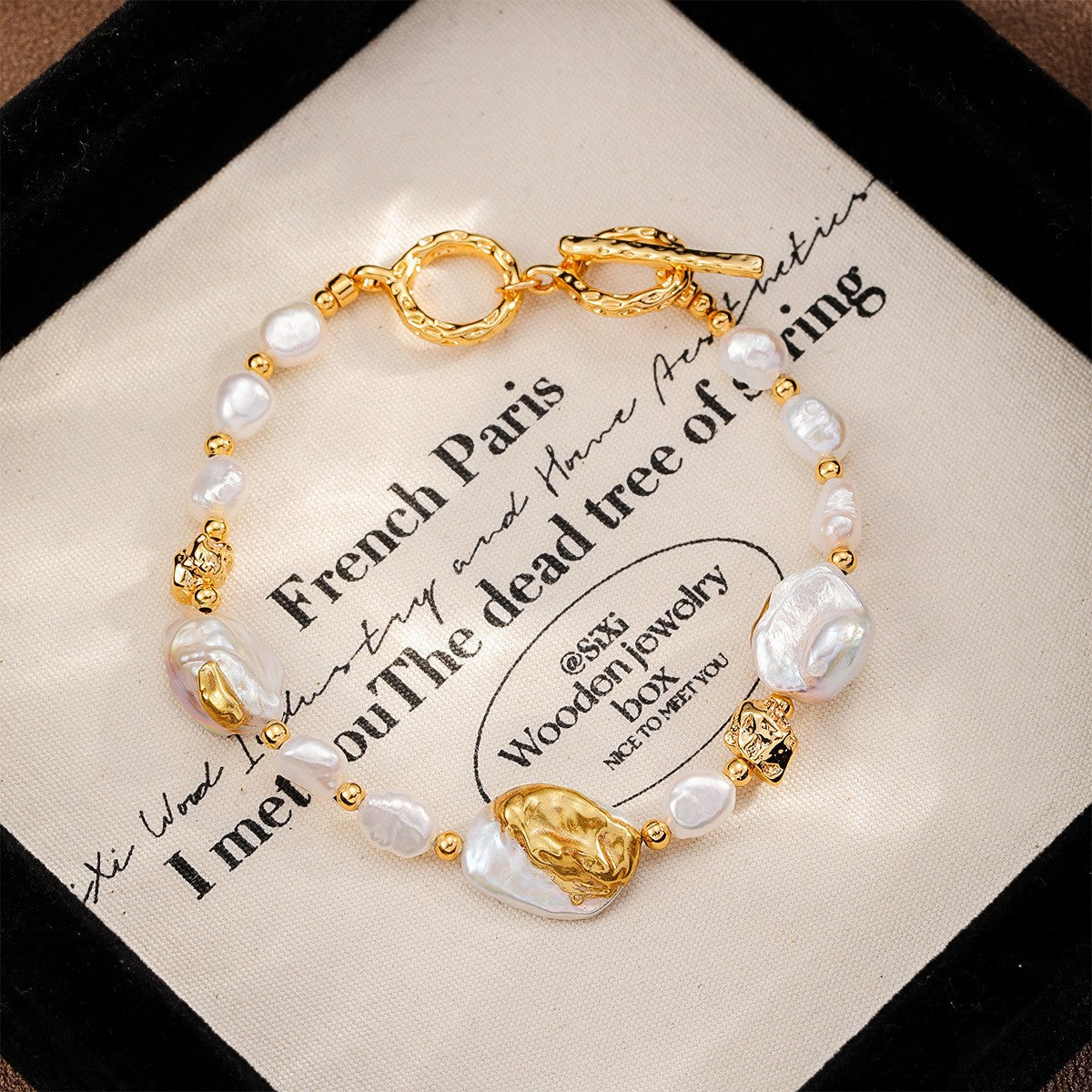 Éclat Perle Eco-Friendly Copper 18K Gold Plated Freshwater Pearl Bracelet