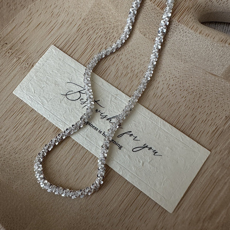 "Gleam Slide" S925 Sterling Silver Adjustable Necklace
