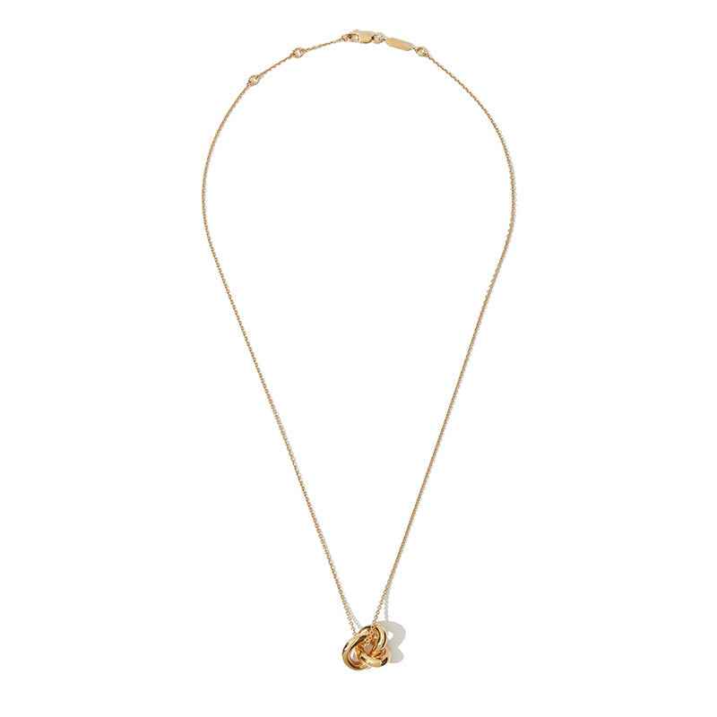 "Eternal Link" 925 Sterling Silver Interlocking Loop Necklace