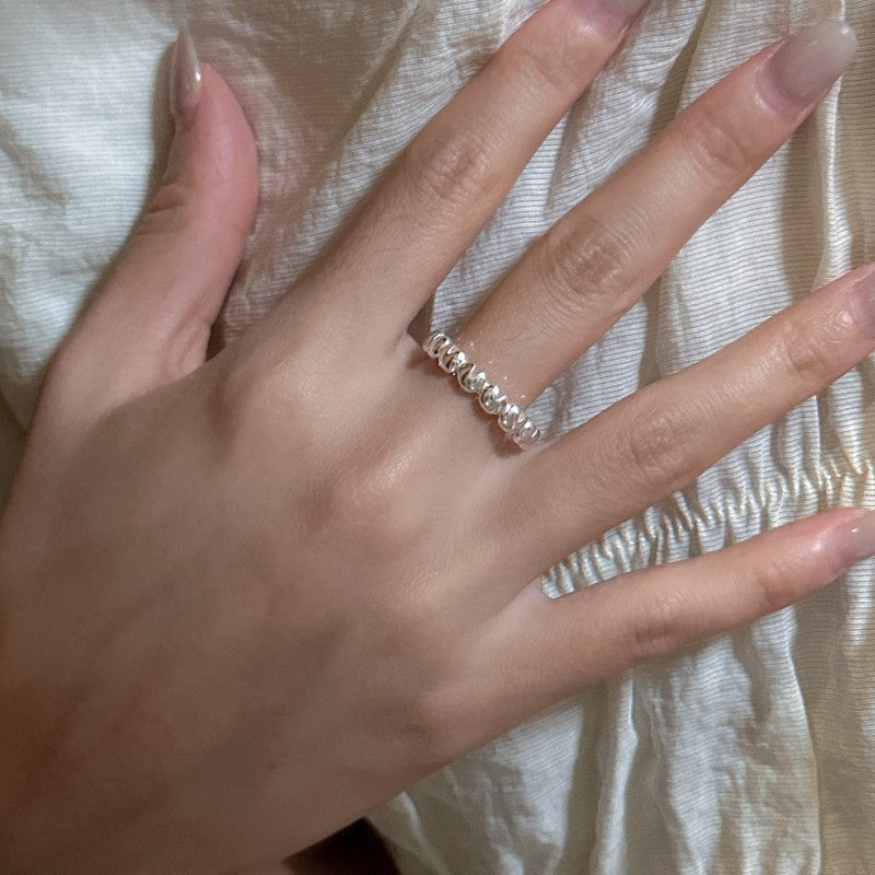 "Heart Muse" 925 Sterling Silver Adjustable Ring