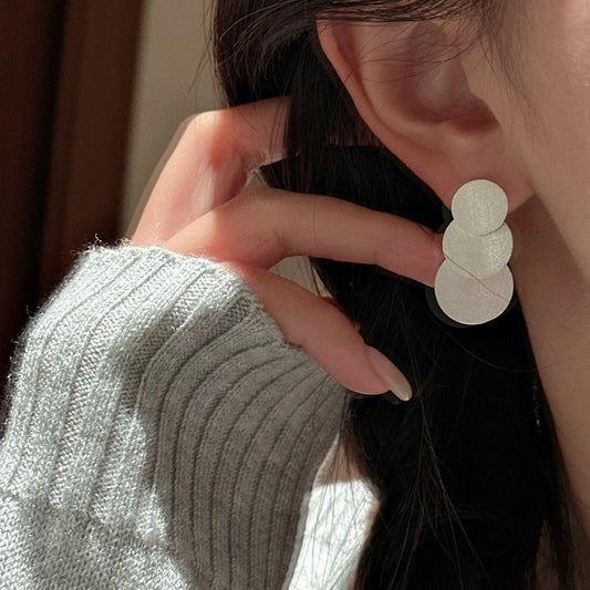"Minimal Circles" 925 Sterling Silver Stud Earrings