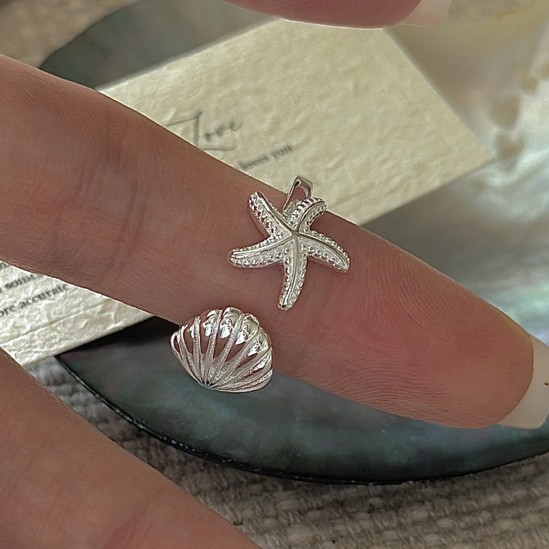 "Seaside Treasures" Adjustable 925 Sterling Silver Ring
