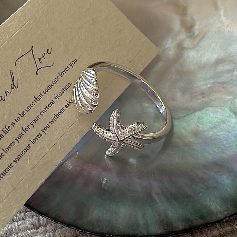 "Seaside Treasures" Adjustable 925 Sterling Silver Ring