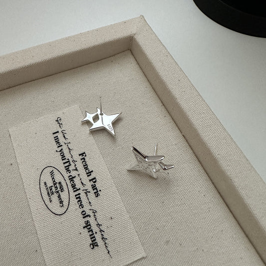 "Twinkle Star" 925 Sterling Silver Stud Earrings