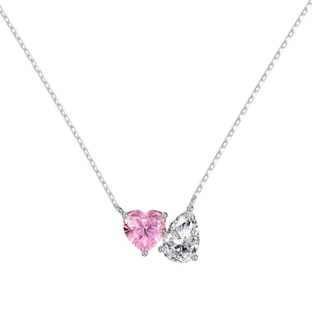 "Heart & Tear" S925 Sterling Silver Necklace and Earring Set