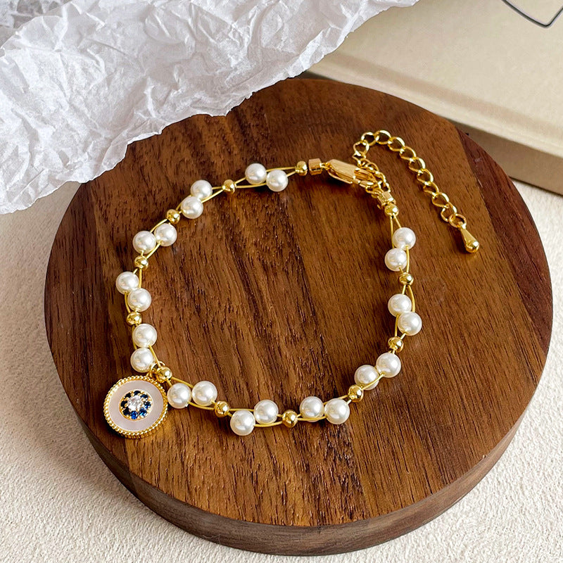 “Stellar Weave” Nacre Eight-Point Star 18K Gold Plated Copper Jewelry Set