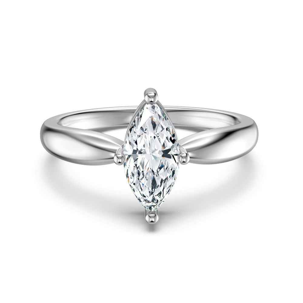 "Marquise Glow" 925 Sterling Silver Stacking Rings