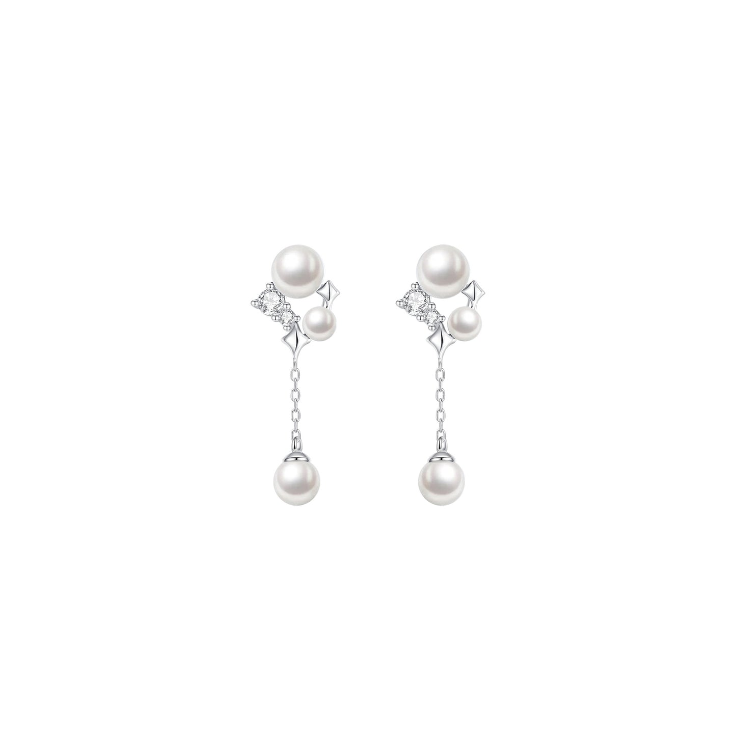 “Starlace Pearl” S925 Sterling Silver Jewelry Set