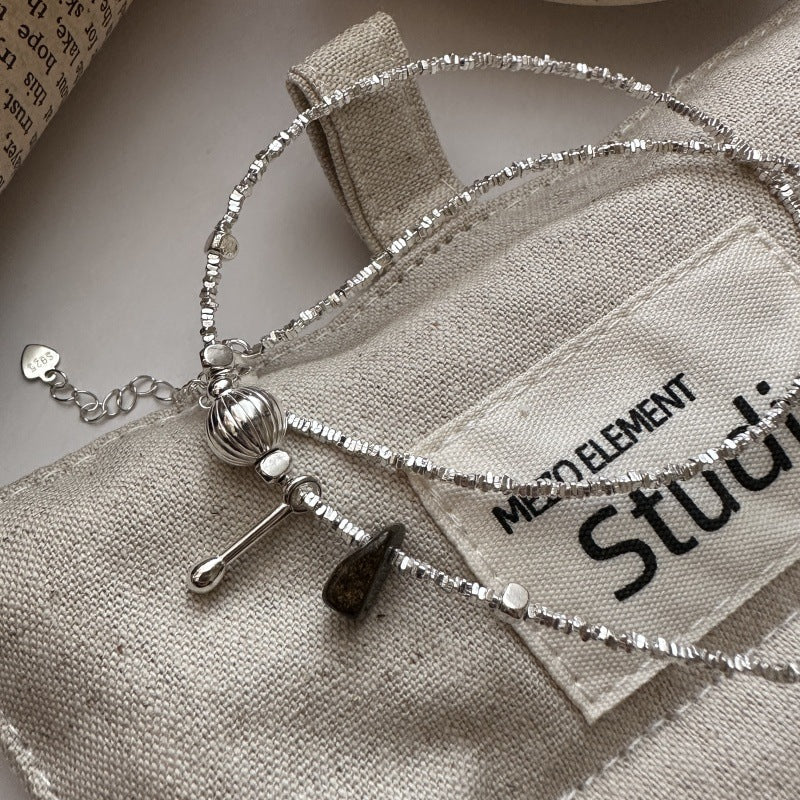 "Silver Glimmer" S925 Sterling Silver Fragment Chain Necklace