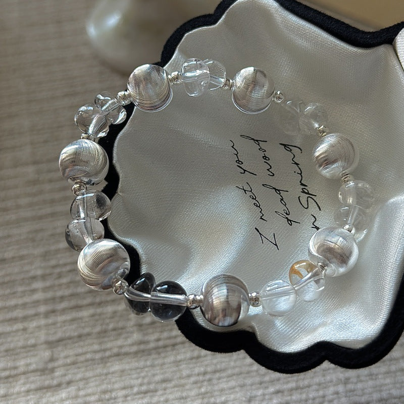 "Mystic Cat Eye" 925 Sterling Silver Bracelet – Crystal Beads