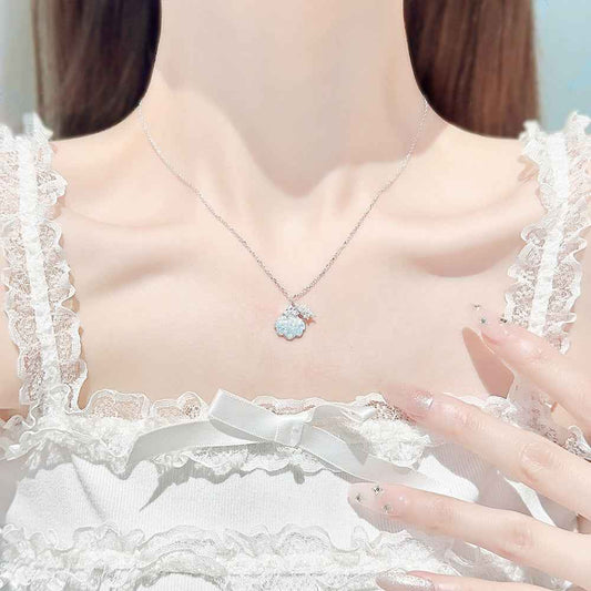 “Tidal Keepsake” 925 Sterling Silver Glow Shell Pendant Necklace