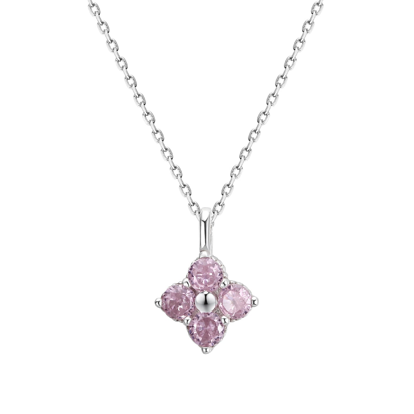 "Sweetheart Clover" 999 Pure Silver Four-Leaf Heart Necklace – Lucky, Minimalist, Gift-Ready