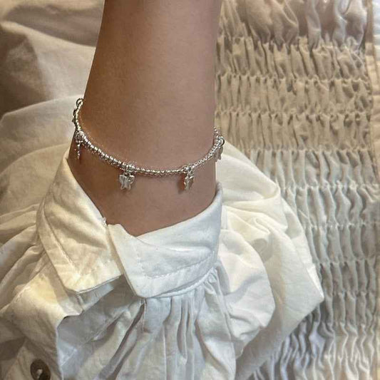 “Butterfly Muse” 925 Sterling Silver Butterfly Necklace & Bracelet Set