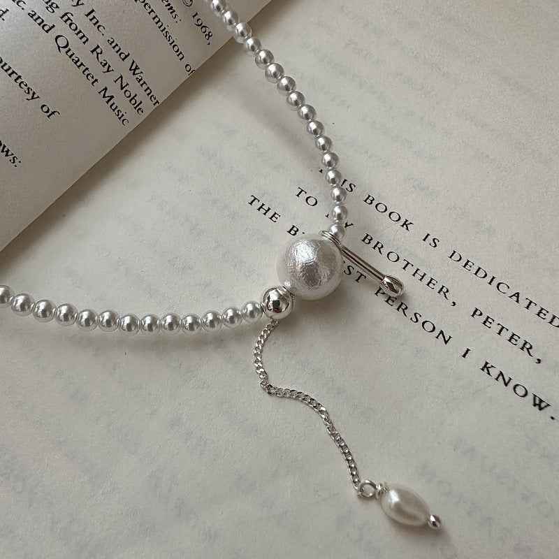 "Beaded Tassel" 925 Sterling Silver Necklace