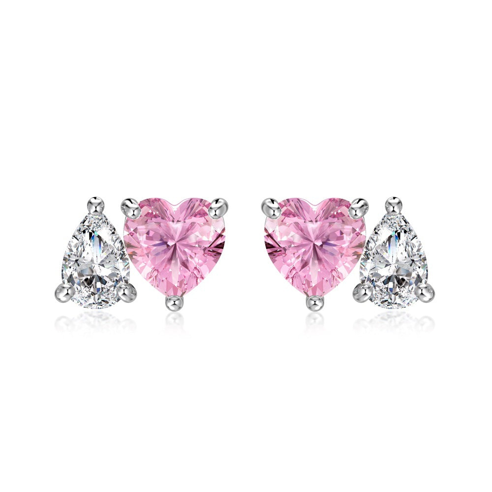 "Heart & Tear" S925 Sterling Silver Necklace and Earring Set