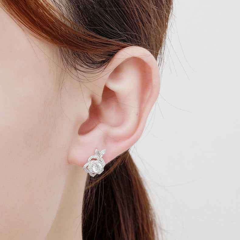 “Rose Éternelle” 925 Sterling Silver Moissanite Jewelry Set