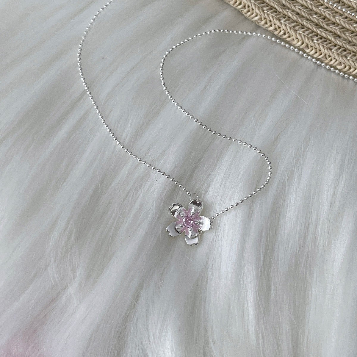 "Peach Blossom Mile" 925 Sterling Silver Necklace – Sweet-Girl Romance