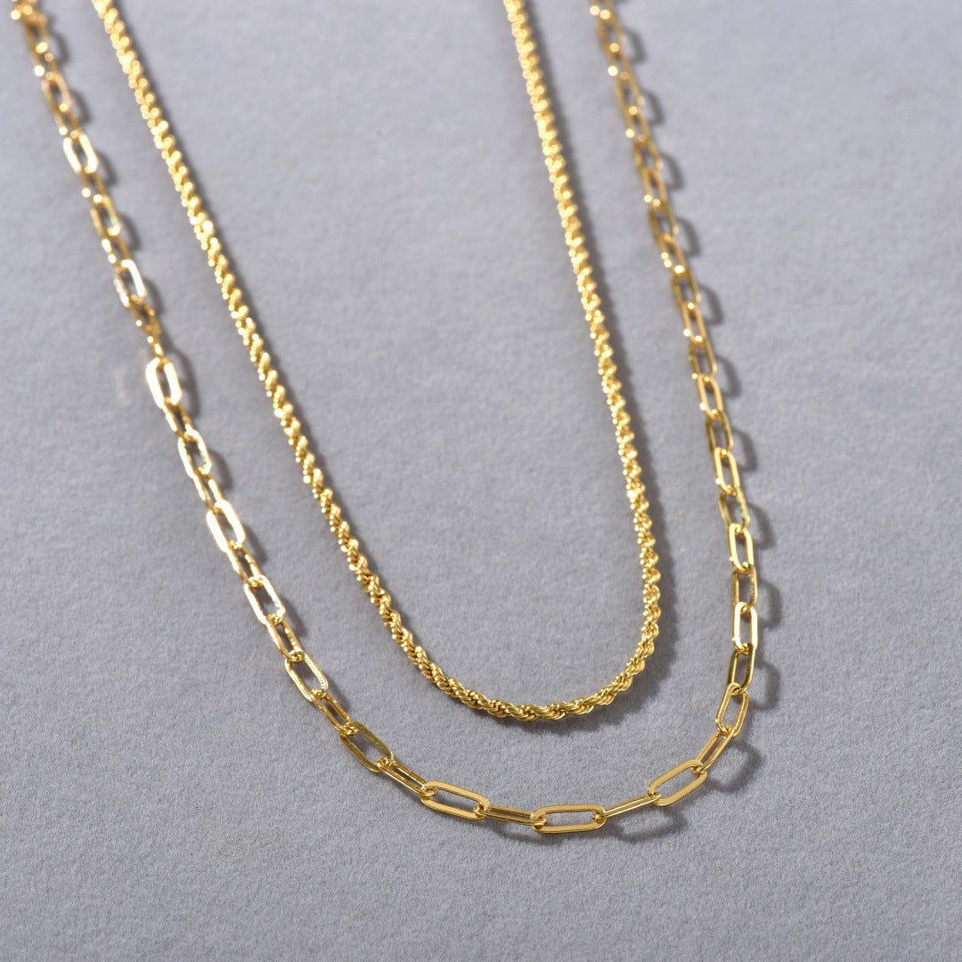 Essential Link 18K Gold-Plated Brass Layering Chain