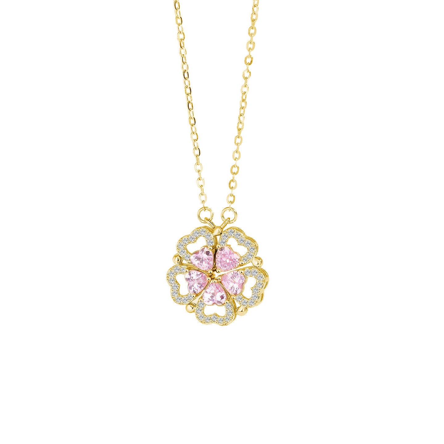 “Blooming Heart” S925 Sterling Silver Convertible Necklace