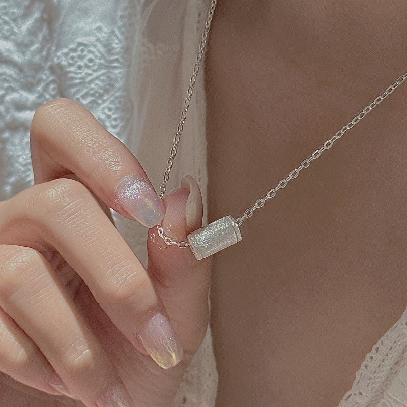 "Brushed Elegance" 925 Sterling Silver Necklace – Vintage-Inspired, Textured Finish